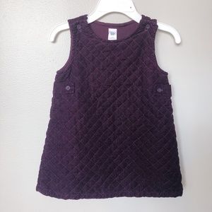 Gap 12-18m purple cord dress, EUC